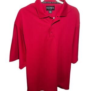 Men's FootJoy Red Short Sleeve Golf Polo Size Large EUC